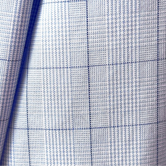 Jos A Bank Travelers Traditional Fit Blue Plaid Long Sleeve Shirt 19/36 - Picture 3 of 8